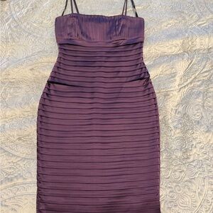Calvin Klein Elegant Satin Purple Women's Dress (strap/less)